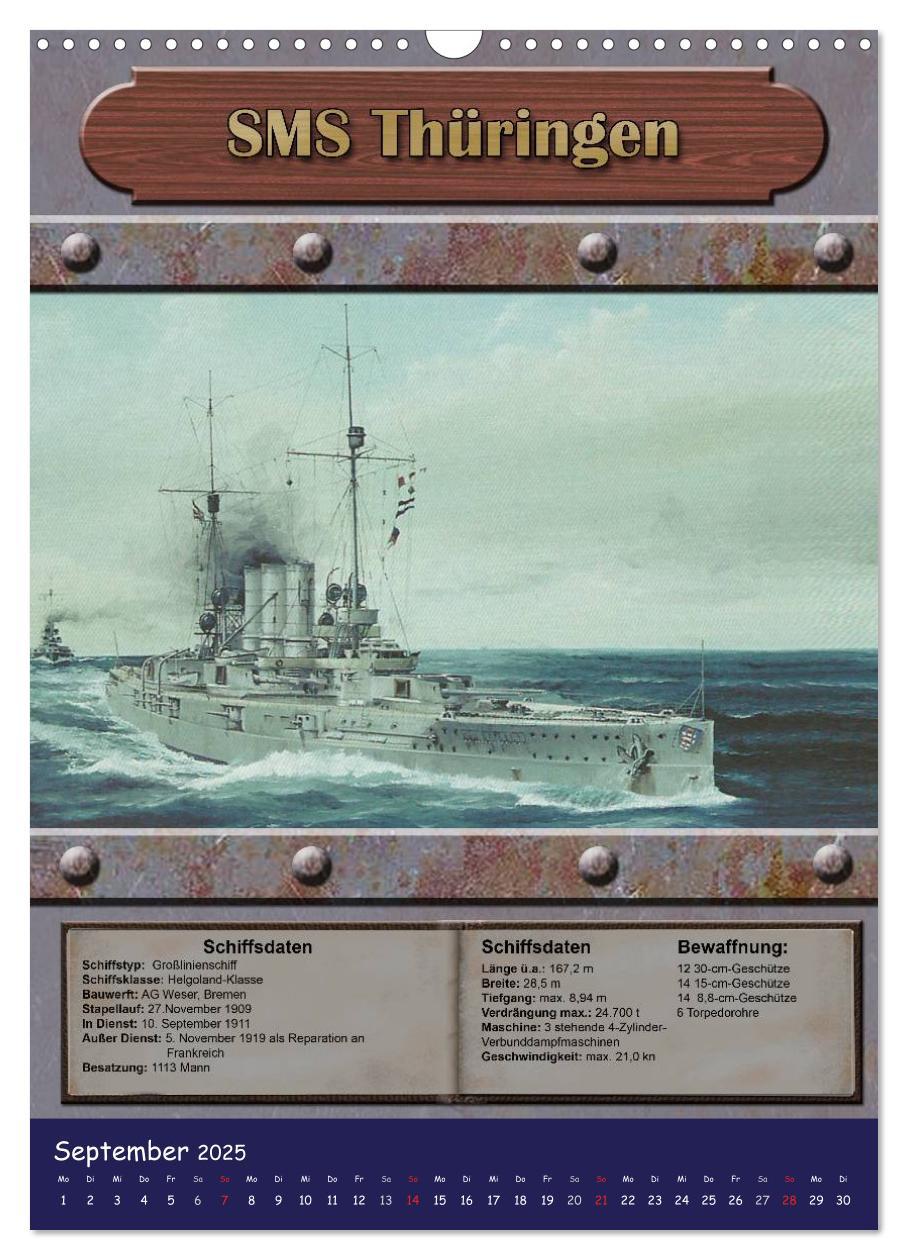 Bild: 9783457060148 | Die kaiserliche Marine 1871 - 1918 (Wandkalender 2025 DIN A3 hoch),...