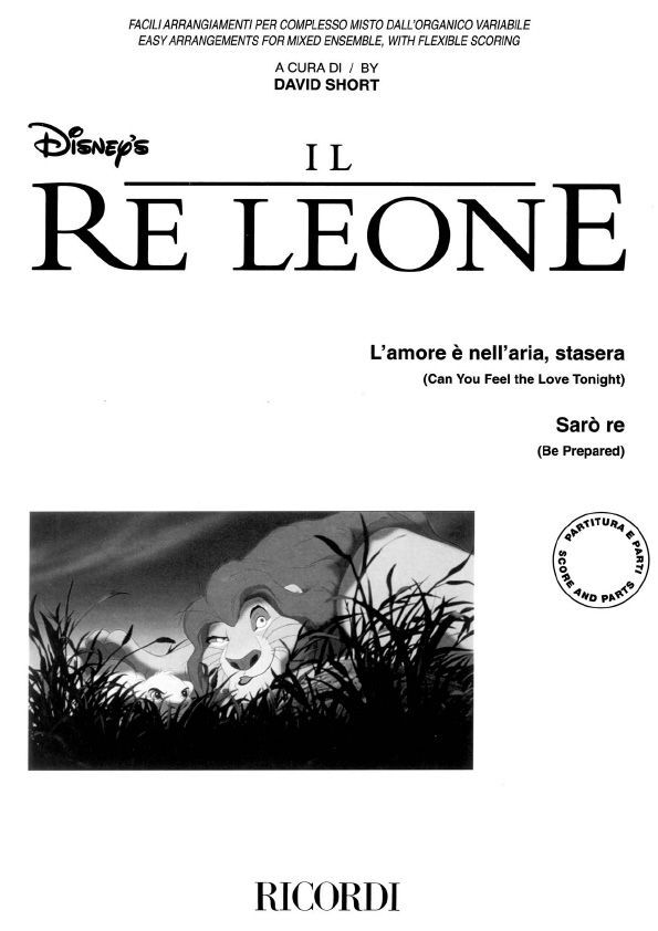 Cover: 9790041372815 | Il Re Leone | Elton John | Partitur + Stimmen | Ricordi