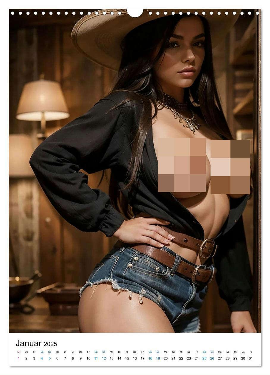 Bild: 9783383765872 | Sexy Cowgirls (Wandkalender 2025 DIN A3 hoch), CALVENDO Monatskalender