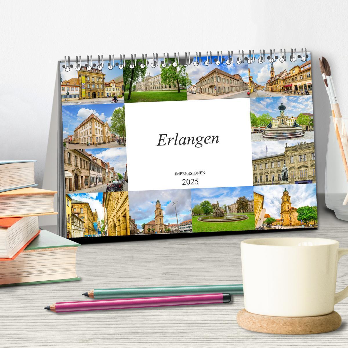 Bild: 9783435226498 | Erlangen Impressionen (Tischkalender 2025 DIN A5 quer), CALVENDO...