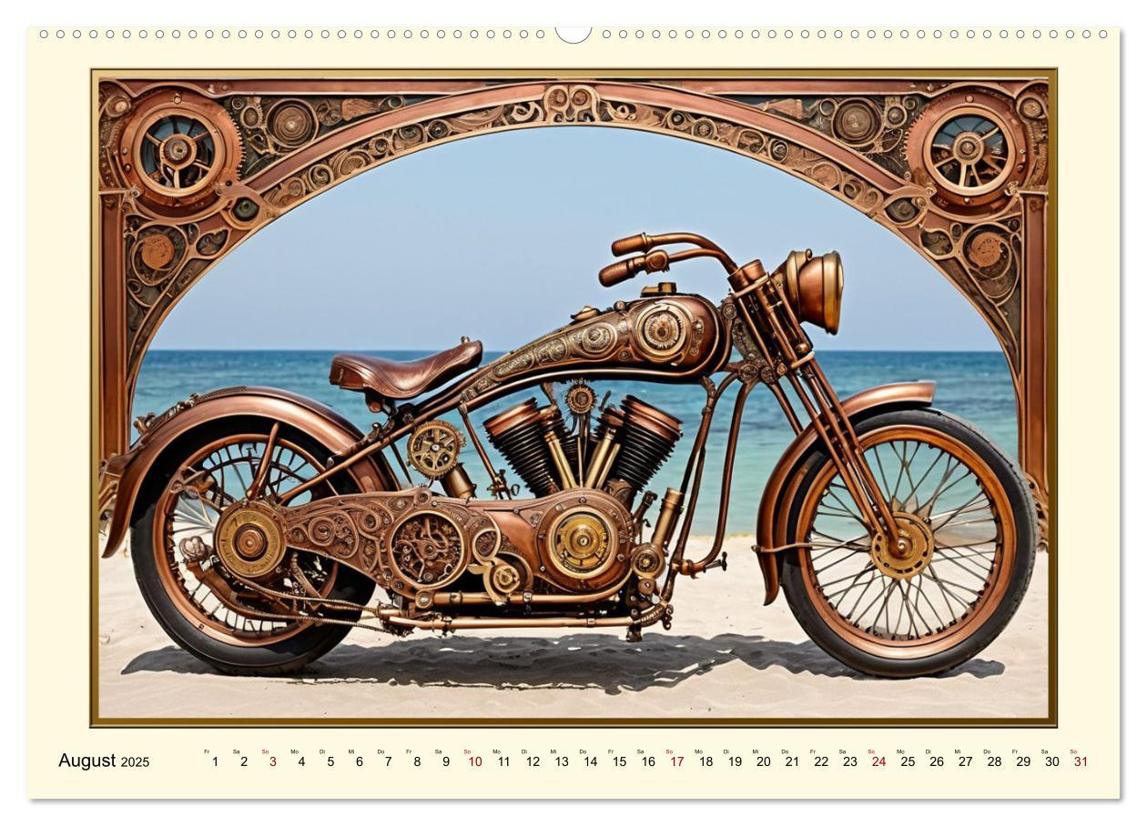 Bild: 9783457139592 | Motorräder im Steampunk-Style (Wandkalender 2025 DIN A2 quer),...