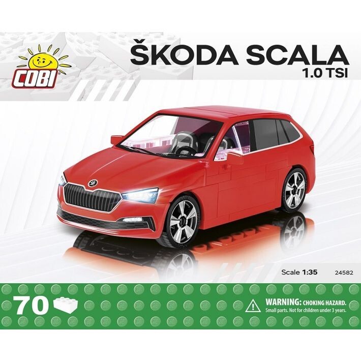 Cover: 5902251245825 | COBI 24582 - koda Scala 1.0 TSI, rot, Maßstab 1:35, 70...