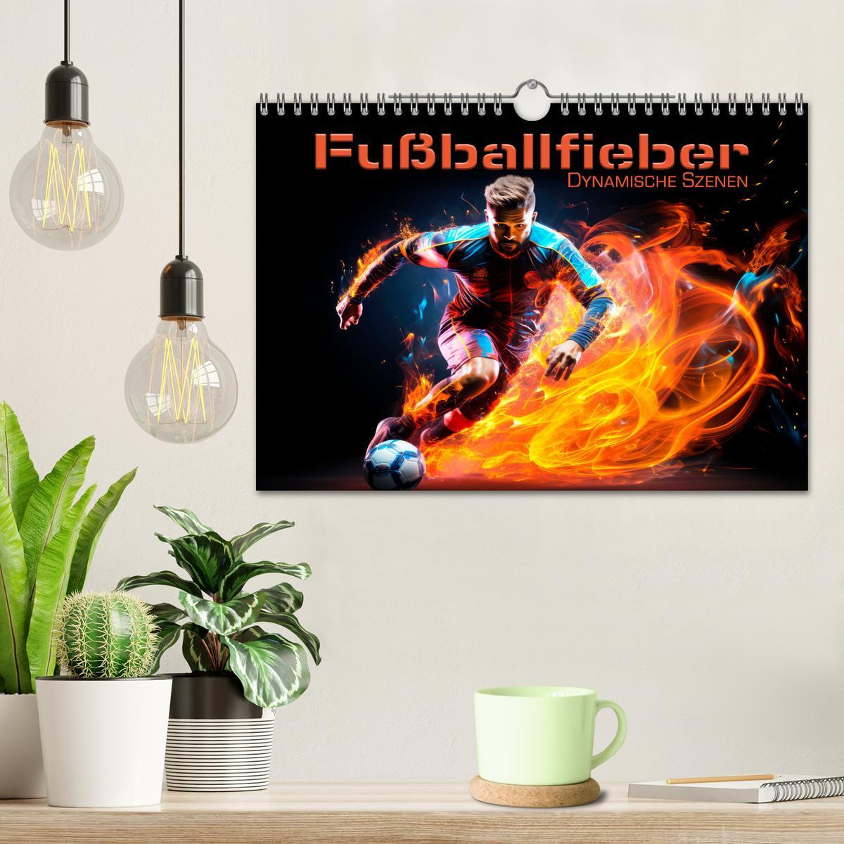 Bild: 9783383841644 | FUßBALLFIEBER Dynamische Szenen (Wandkalender 2025 DIN A4 quer),...