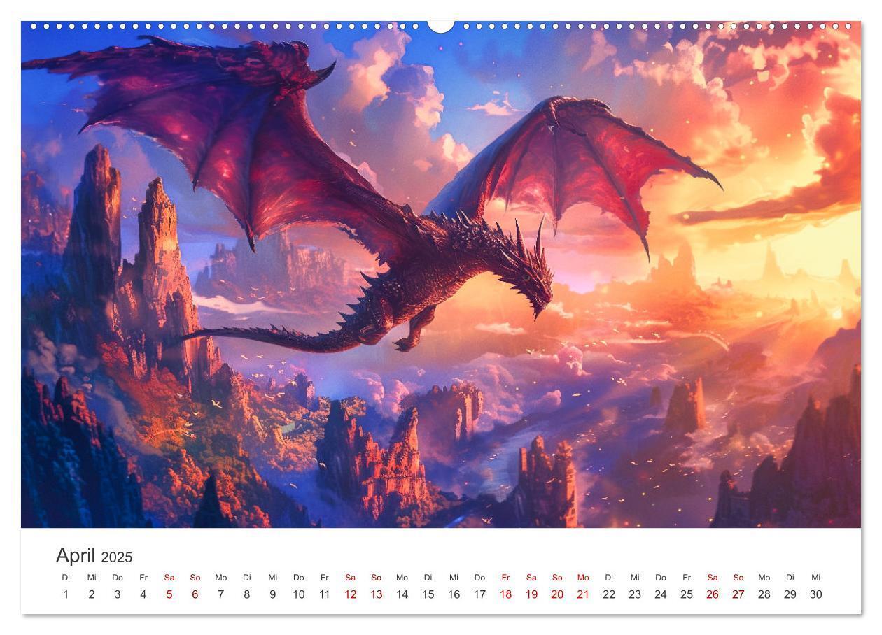 Bild: 9783383790959 | Das Jahr der Drachen (Wandkalender 2025 DIN A2 quer), CALVENDO...