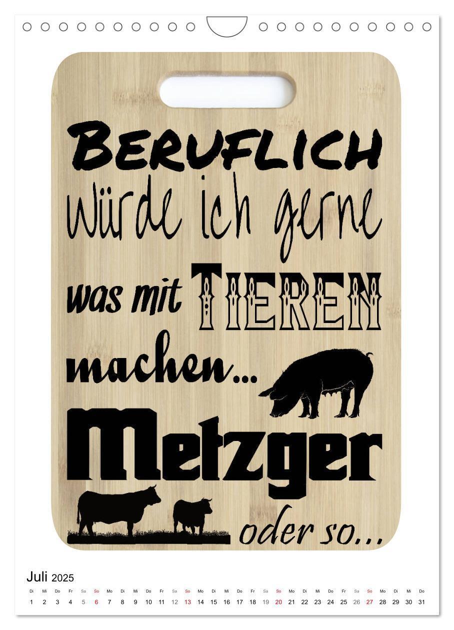 Bild: 9783435940158 | Metzger-Sprüche (Wandkalender 2025 DIN A4 hoch), CALVENDO...