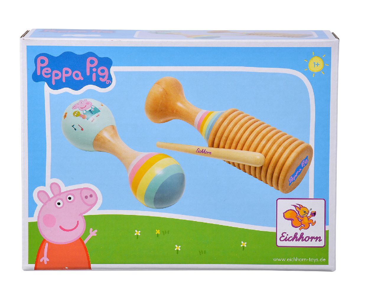 Bild: 4003046010503 | Peppa Pig Maraca und Ratsche Set | Bunter Stückkarton | 109265764