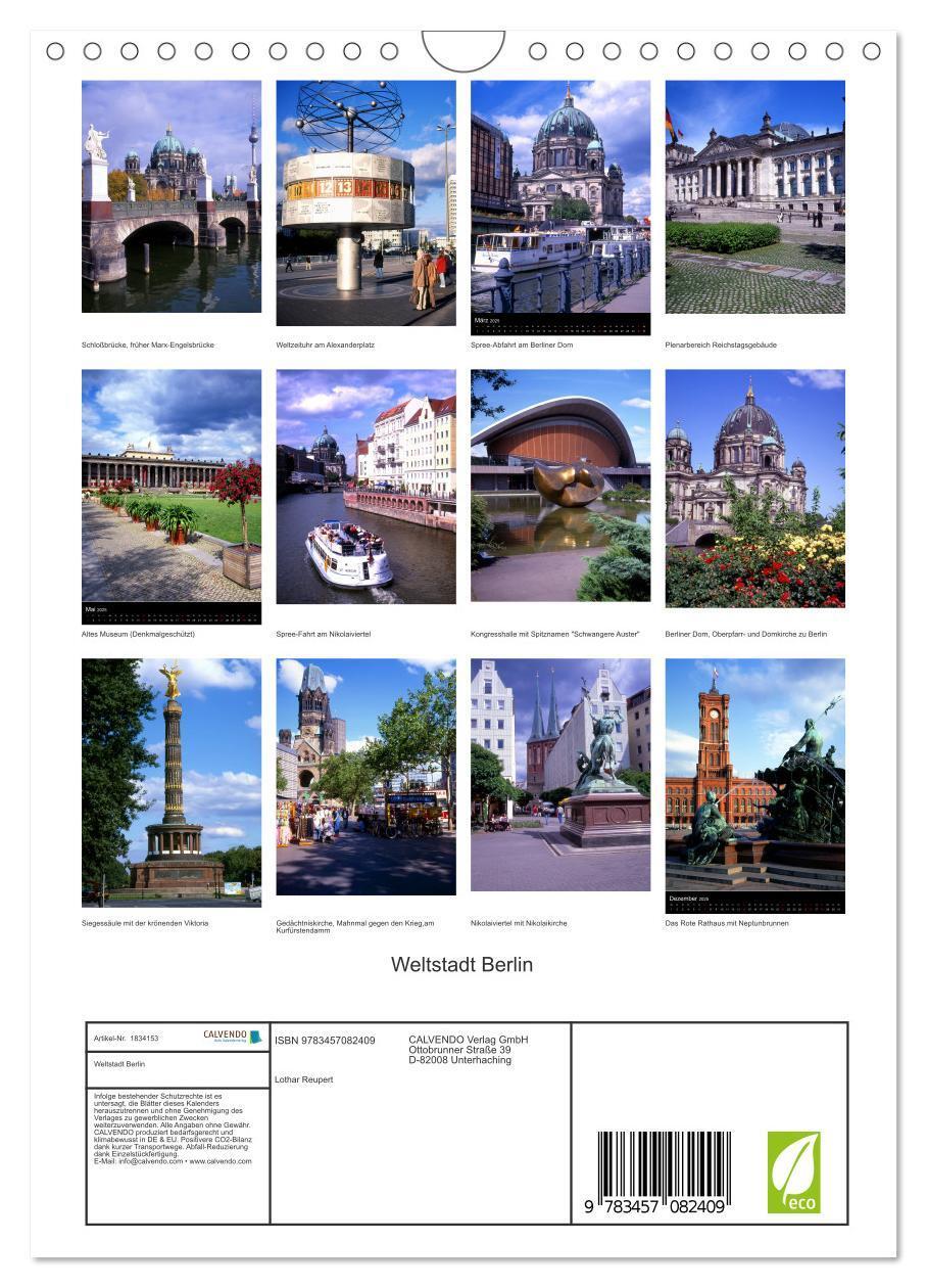 Bild: 9783457082409 | Weltstadt Berlin (Wandkalender 2025 DIN A4 hoch), CALVENDO...