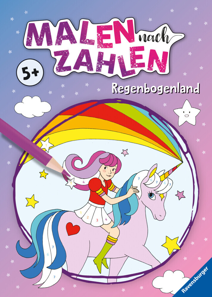 Cover: 9783473555390 | Malen nach Zahlen ab 5: Regenbogenland | Isabelle Metzen | Taschenbuch