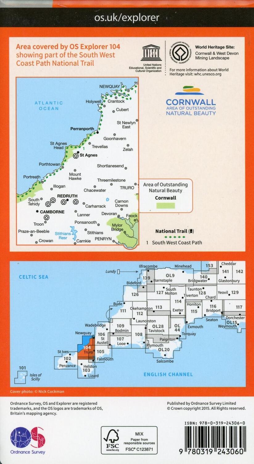 Bild: 9780319243060 | Redruth and St Agnes | Ordnance Survey | (Land-)Karte | Englisch