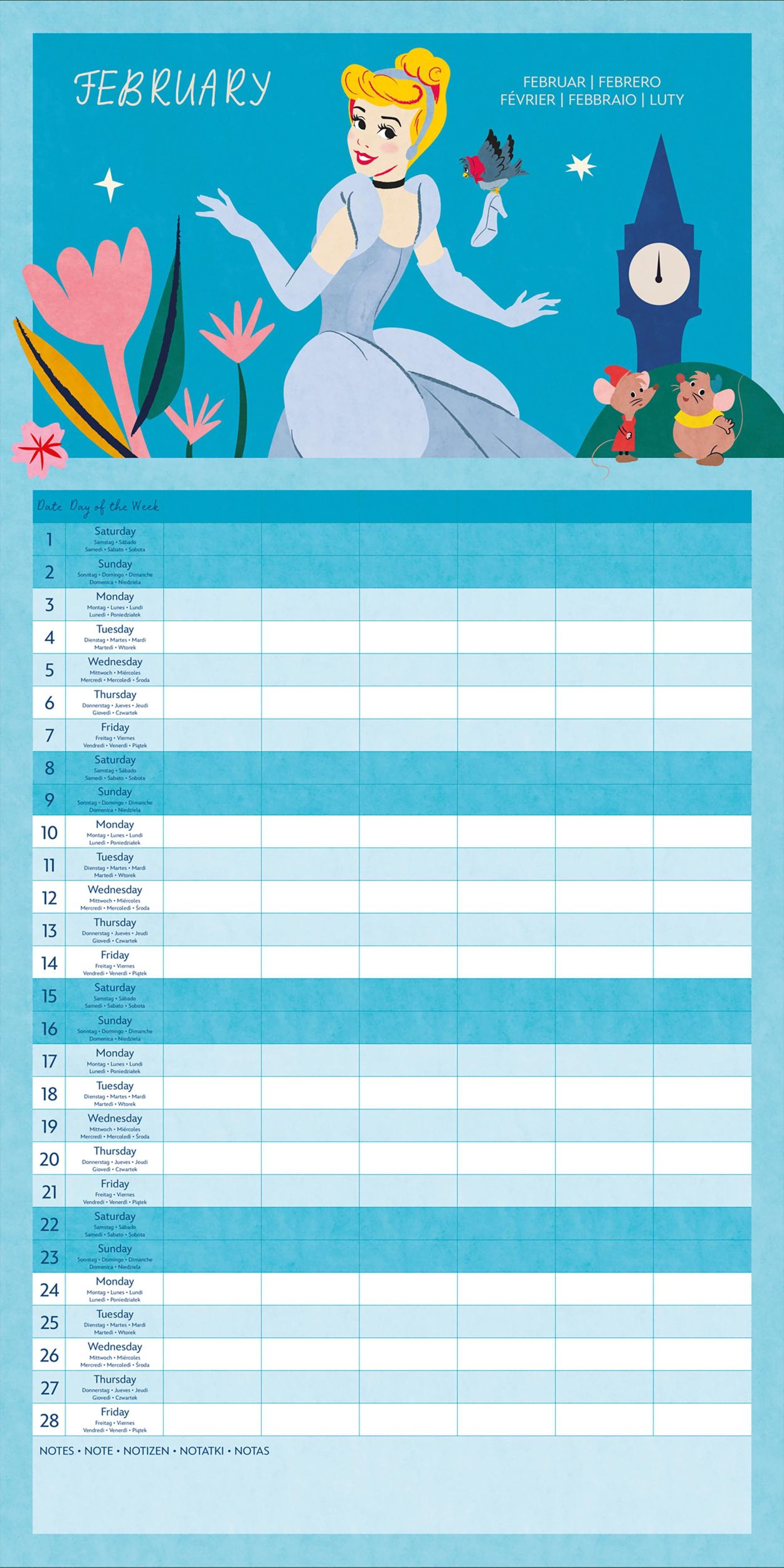 Bild: 9781804231456 | Disney Princess 2025 30X30 Familienplaner | Kalender | 28 S. | Deutsch