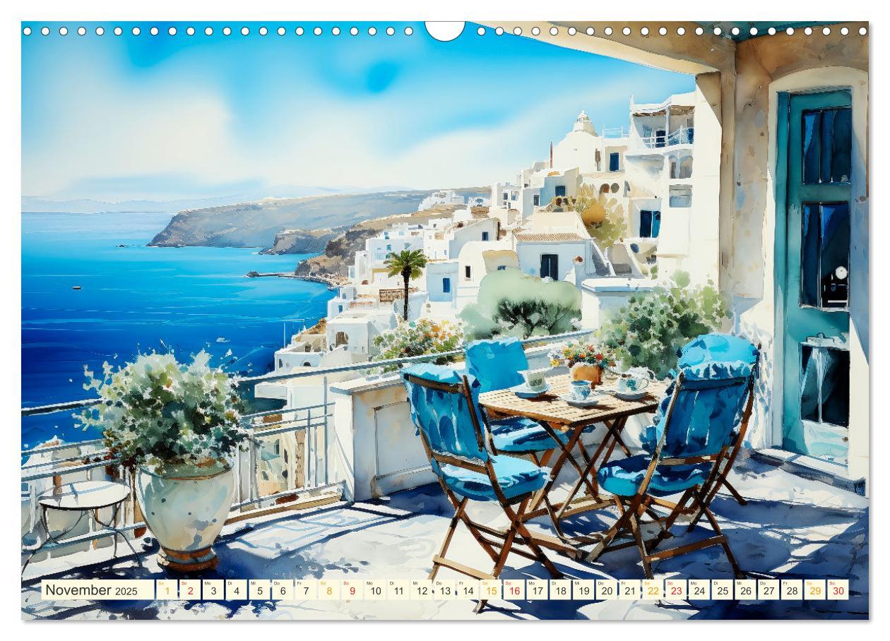 Bild: 9783383864322 | Santorini Inselträume (Wandkalender 2025 DIN A3 quer), CALVENDO...