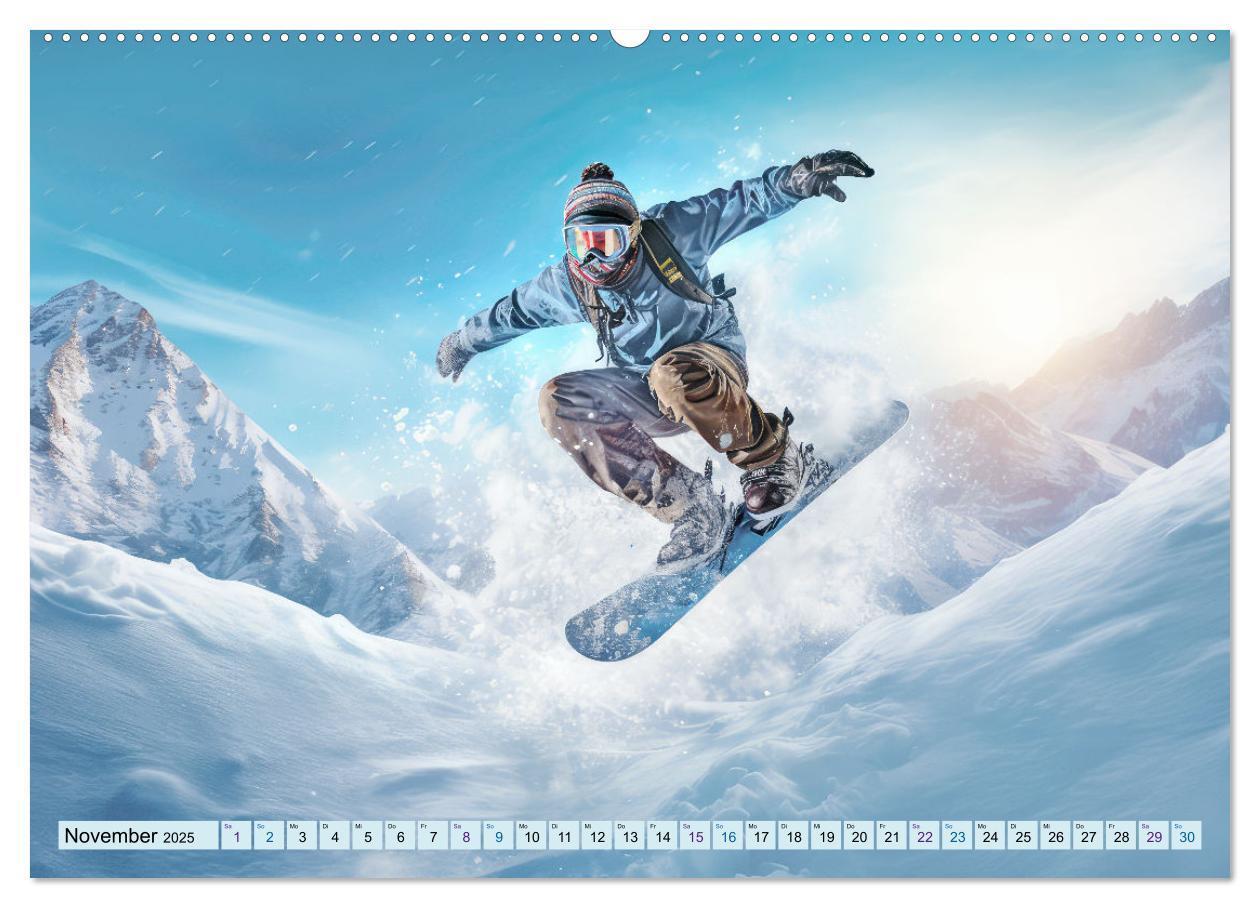 Bild: 9783383772238 | Snowboarder in Aktion (Wandkalender 2025 DIN A2 quer), CALVENDO...