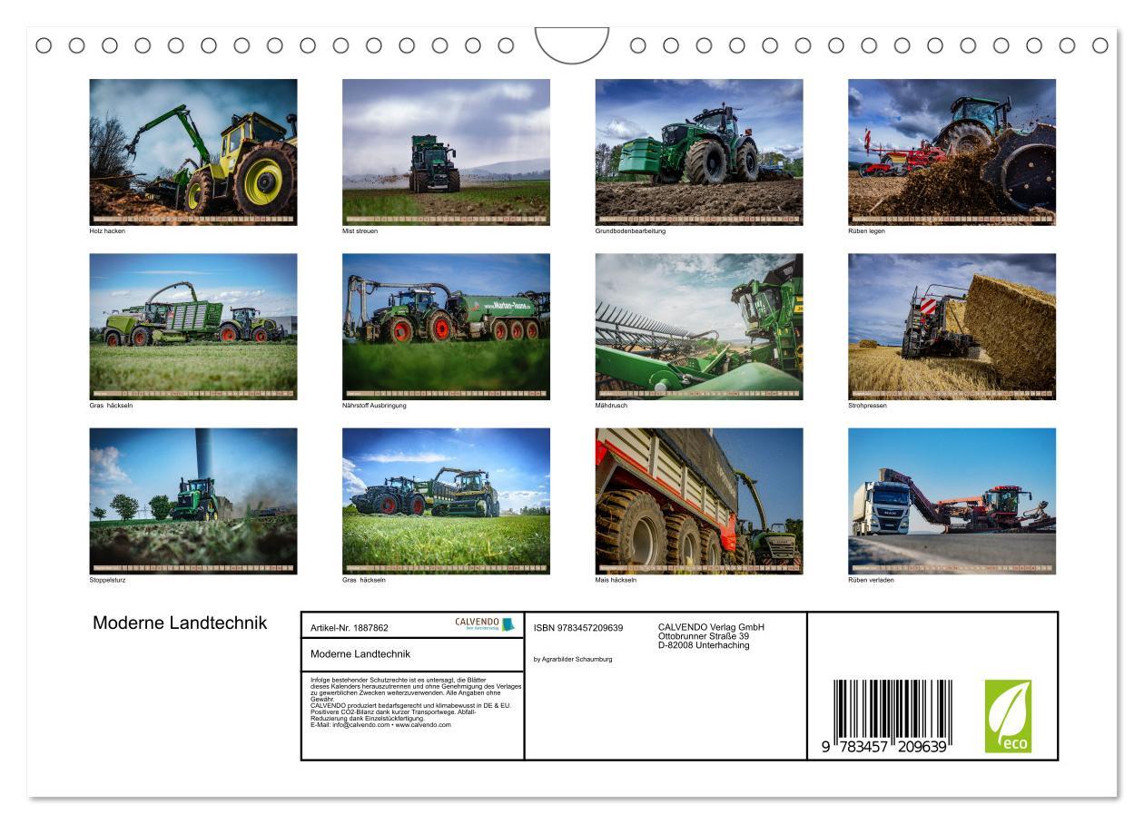 Bild: 9783457209639 | Moderne Landtechnik (Wandkalender 2025 DIN A4 quer), CALVENDO...