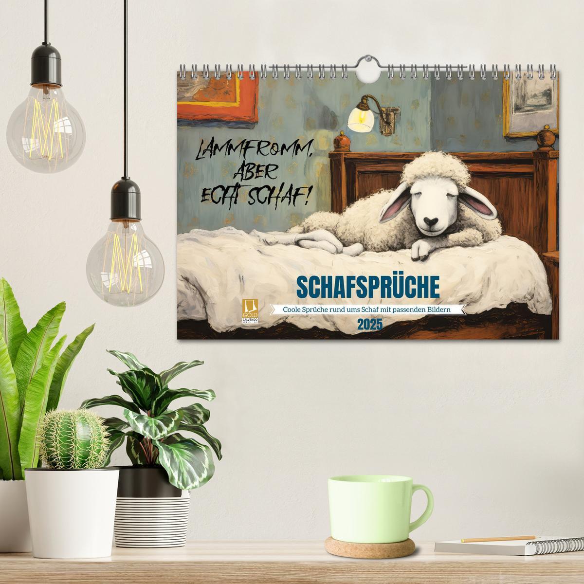 Bild: 9783383825620 | Schafsprüche (Wandkalender 2025 DIN A4 quer), CALVENDO Monatskalender