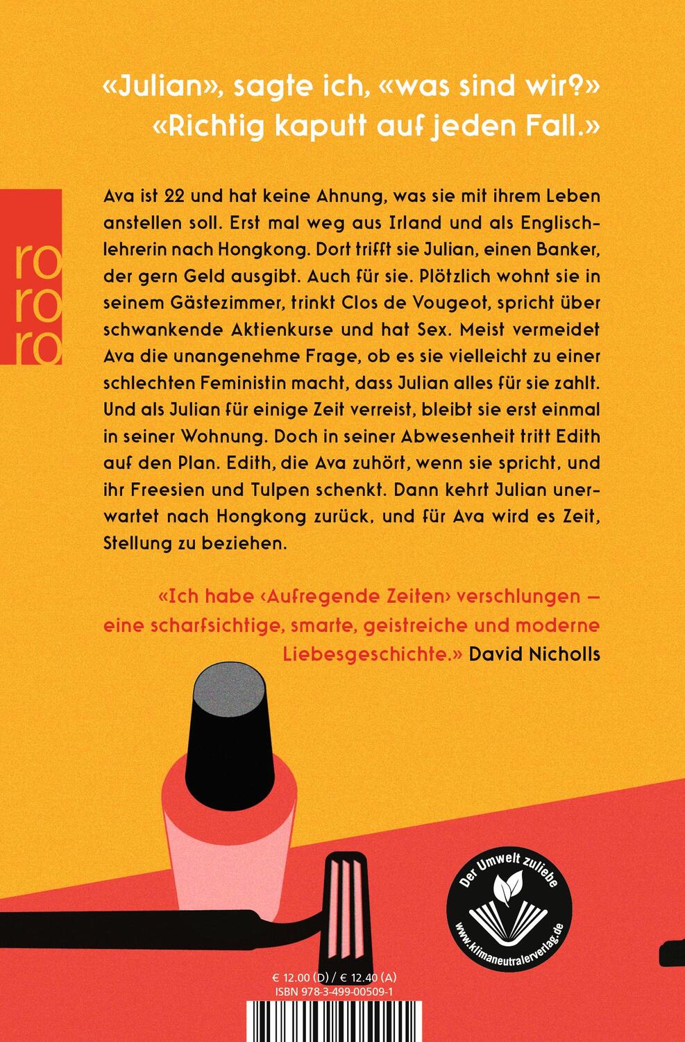 Rückseite: 9783499005091 | Aufregende Zeiten | Naoise Dolan | Taschenbuch | Deutsch | 2022