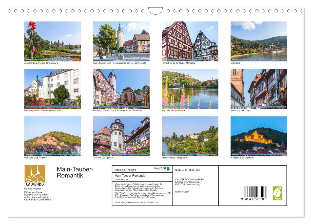 Bild: 9783435287505 | Main-Tauber-Romantik (Wandkalender 2025 DIN A3 quer), CALVENDO...