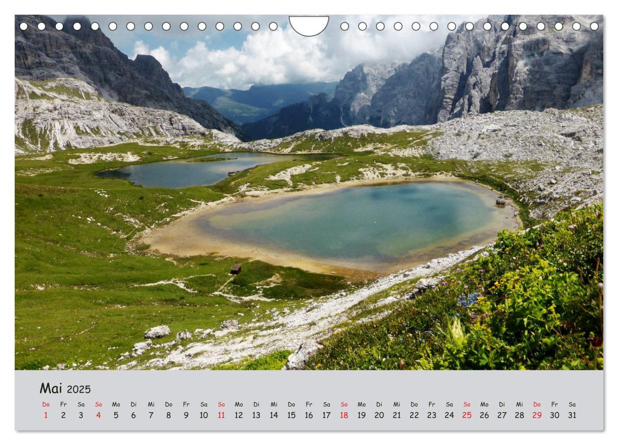 Bild: 9783435290529 | Wandern in den Dolomiten (Wandkalender 2025 DIN A4 quer), CALVENDO...