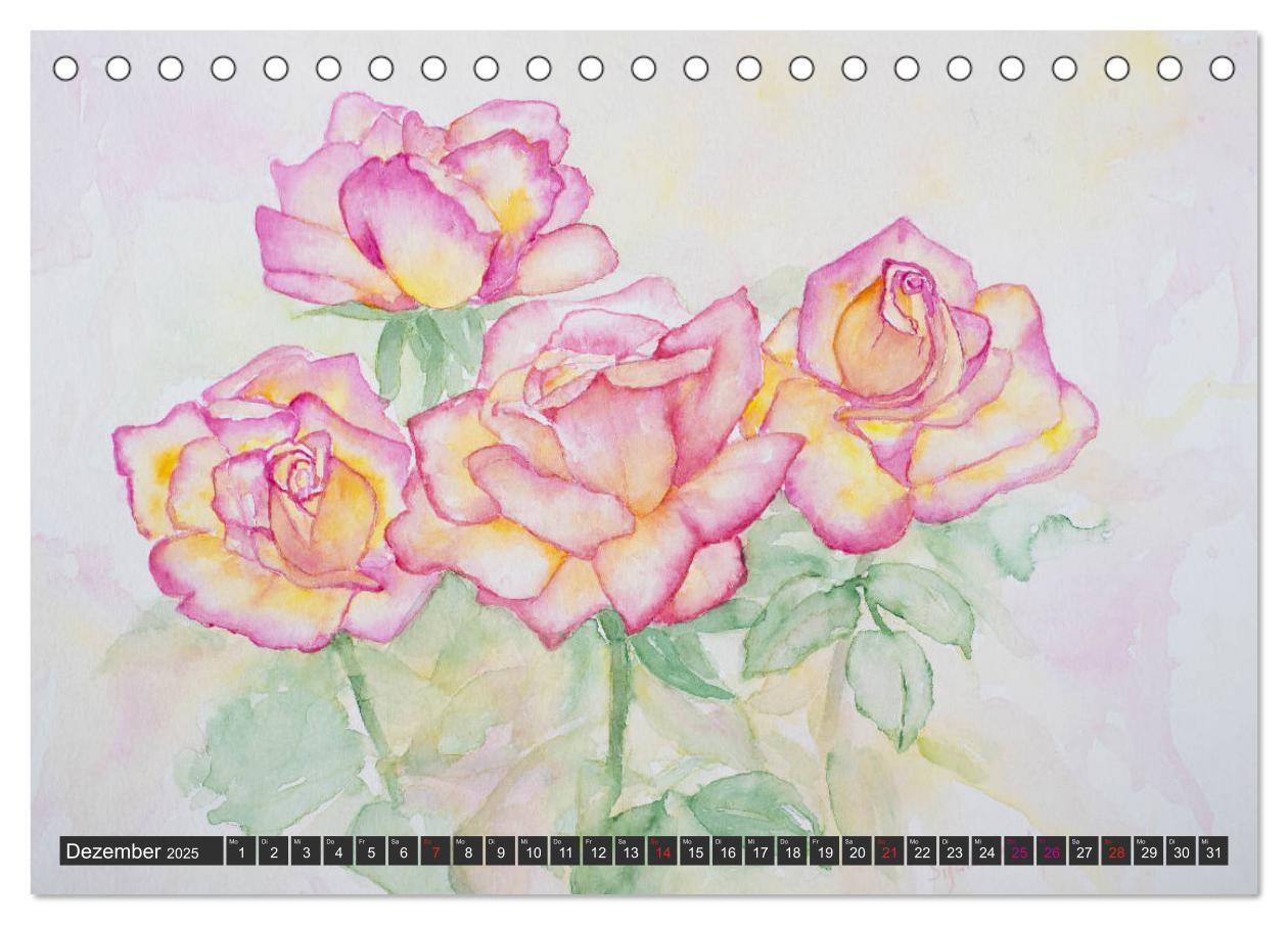 Bild: 9783435311460 | Blumenbilder in Aquarell (Tischkalender 2025 DIN A5 quer), CALVENDO...