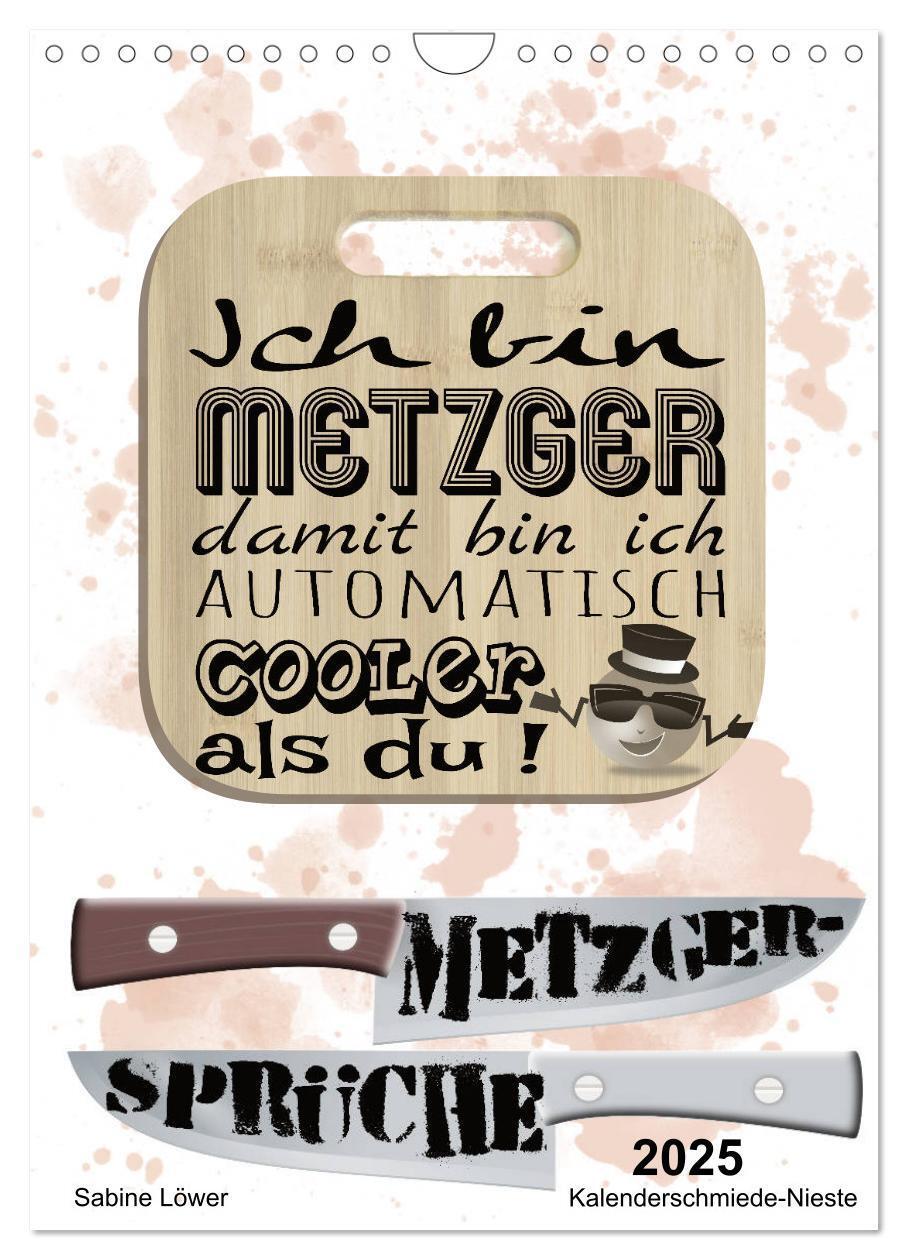 Cover: 9783435940158 | Metzger-Sprüche (Wandkalender 2025 DIN A4 hoch), CALVENDO...