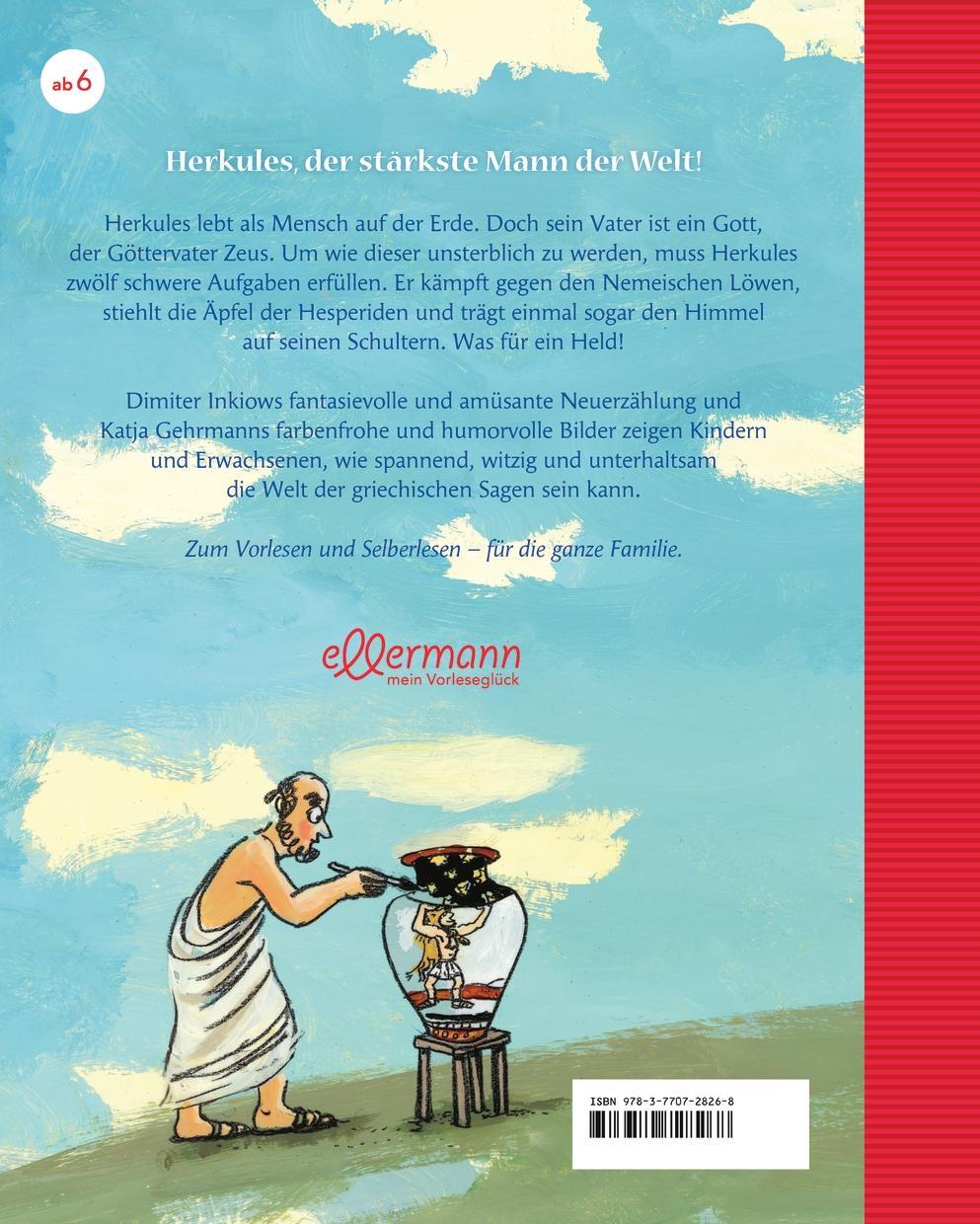 Rückseite: 9783770728268 | Herkules und seine Heldentaten | Neu erzählt von Dimiter Inkiow | Buch