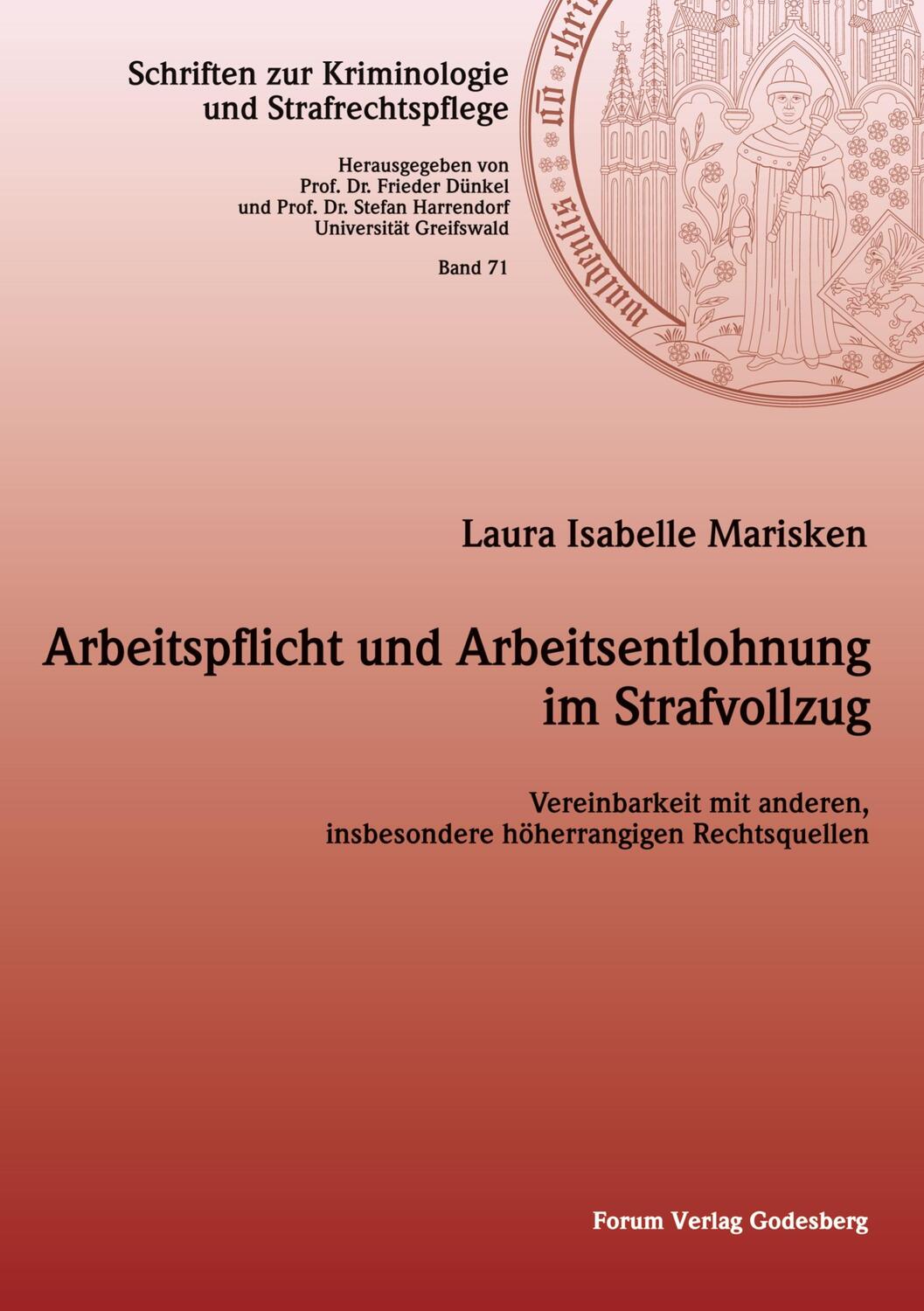 Cover: 9783964100375 | Arbeitspflicht und Arbeitsentlohnung im Strafvollzug | Marisken | Buch