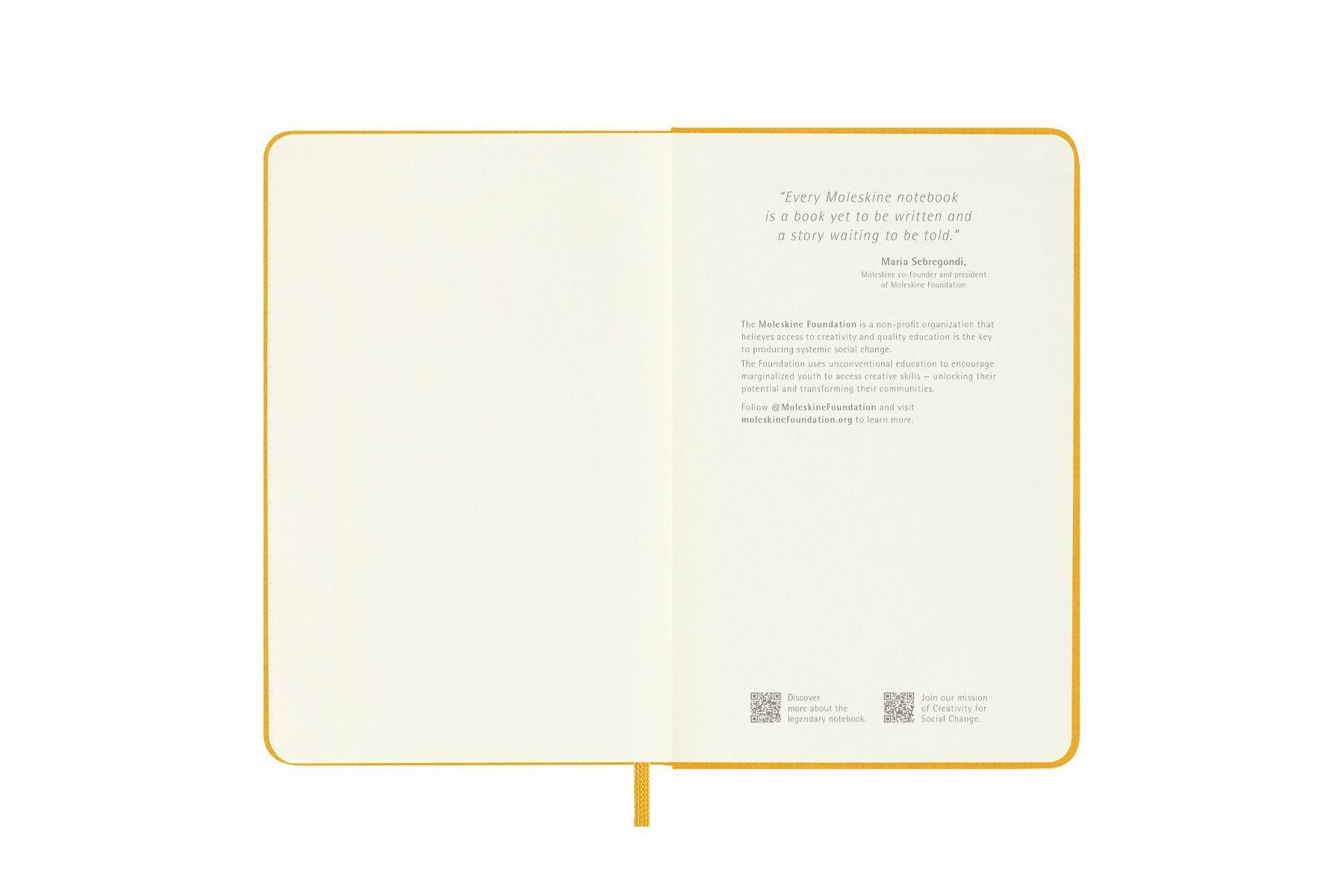 Bild: 8056598853063 | Moleskine Classic Notebook, Pocket, Ruled, Orange Yellow, Silk Hard...