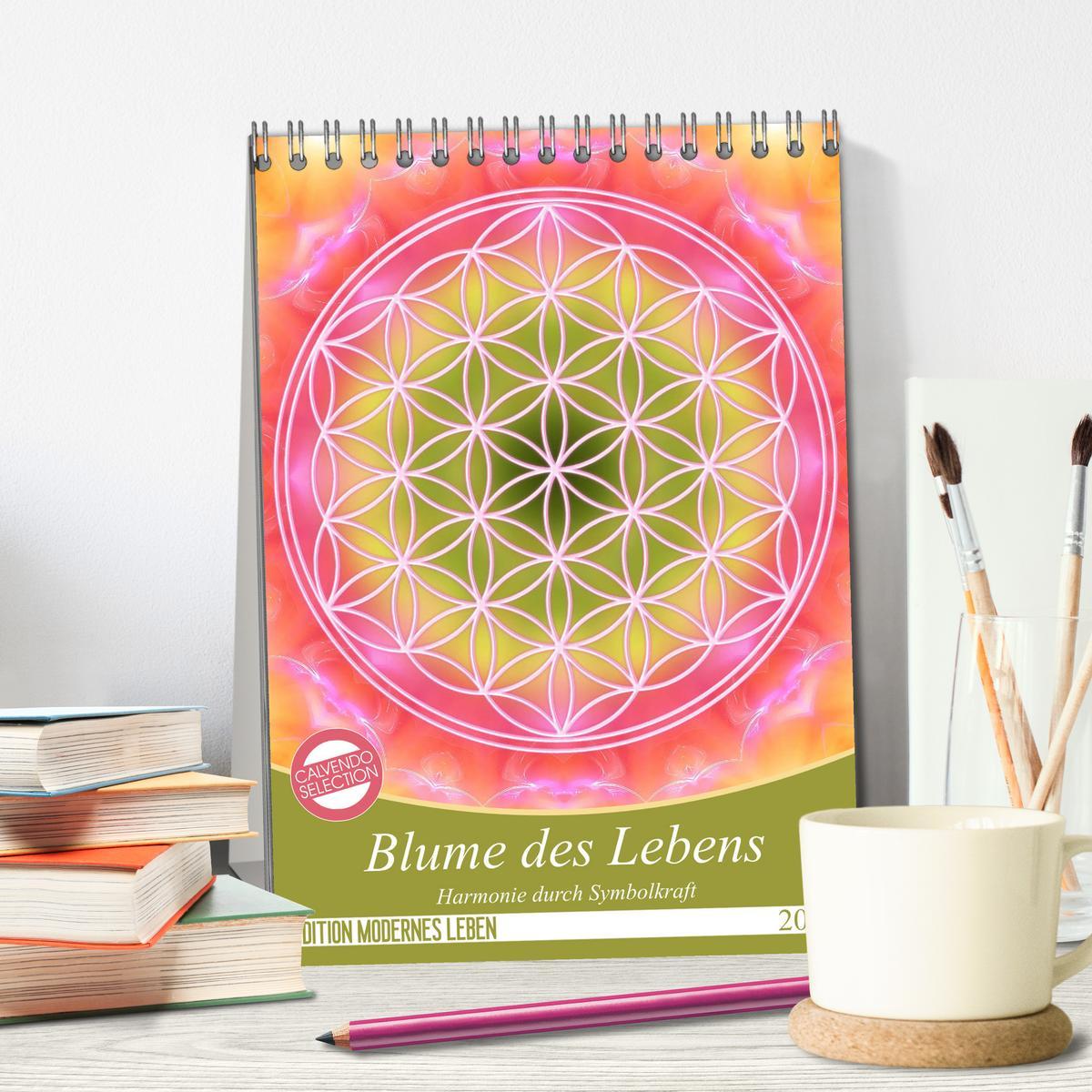 Bild: 9783435990924 | Blume des Lebens - Harmonie durch Symbolkraft (Tischkalender 2025...