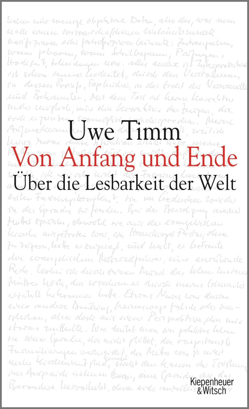 Cover: 9783462041842 | Von Anfang und Ende | Uwe Timm | Buch | 144 S. | Deutsch | 2009