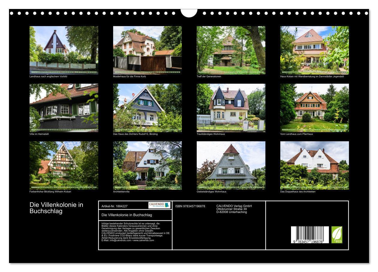 Bild: 9783457196878 | Die Villenkolonie in Buchschlag (Wandkalender 2025 DIN A3 quer),...