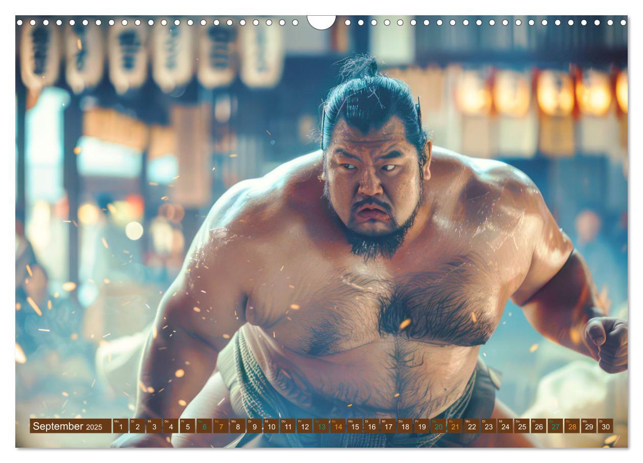 Bild: 9783383809682 | Sumo - Japans schwere Ringer (Wandkalender 2025 DIN A3 quer),...