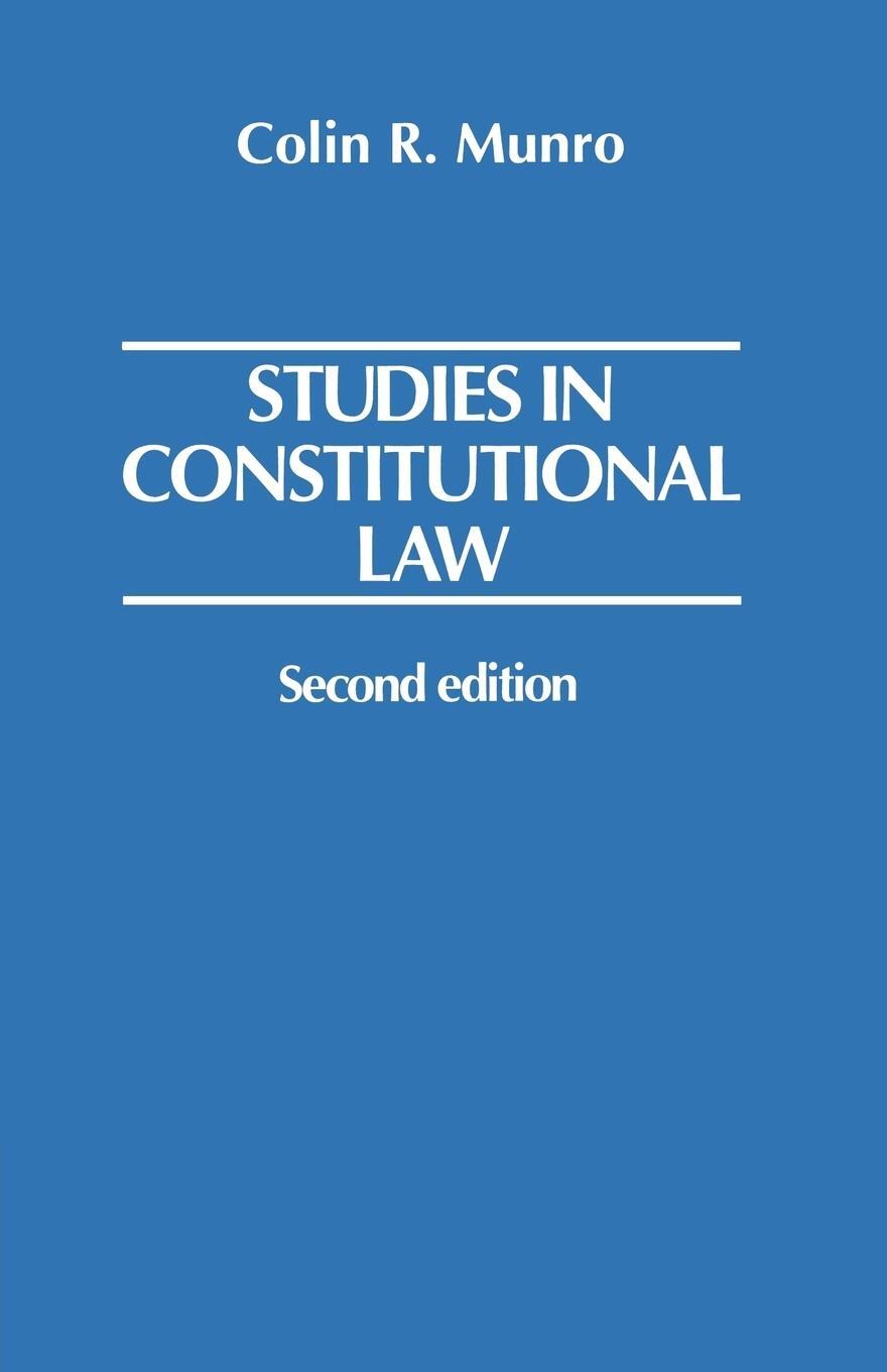 Cover: 9780406981431 | Studies in Constitutional Law | Colin R. Munro | Taschenbuch | 1999