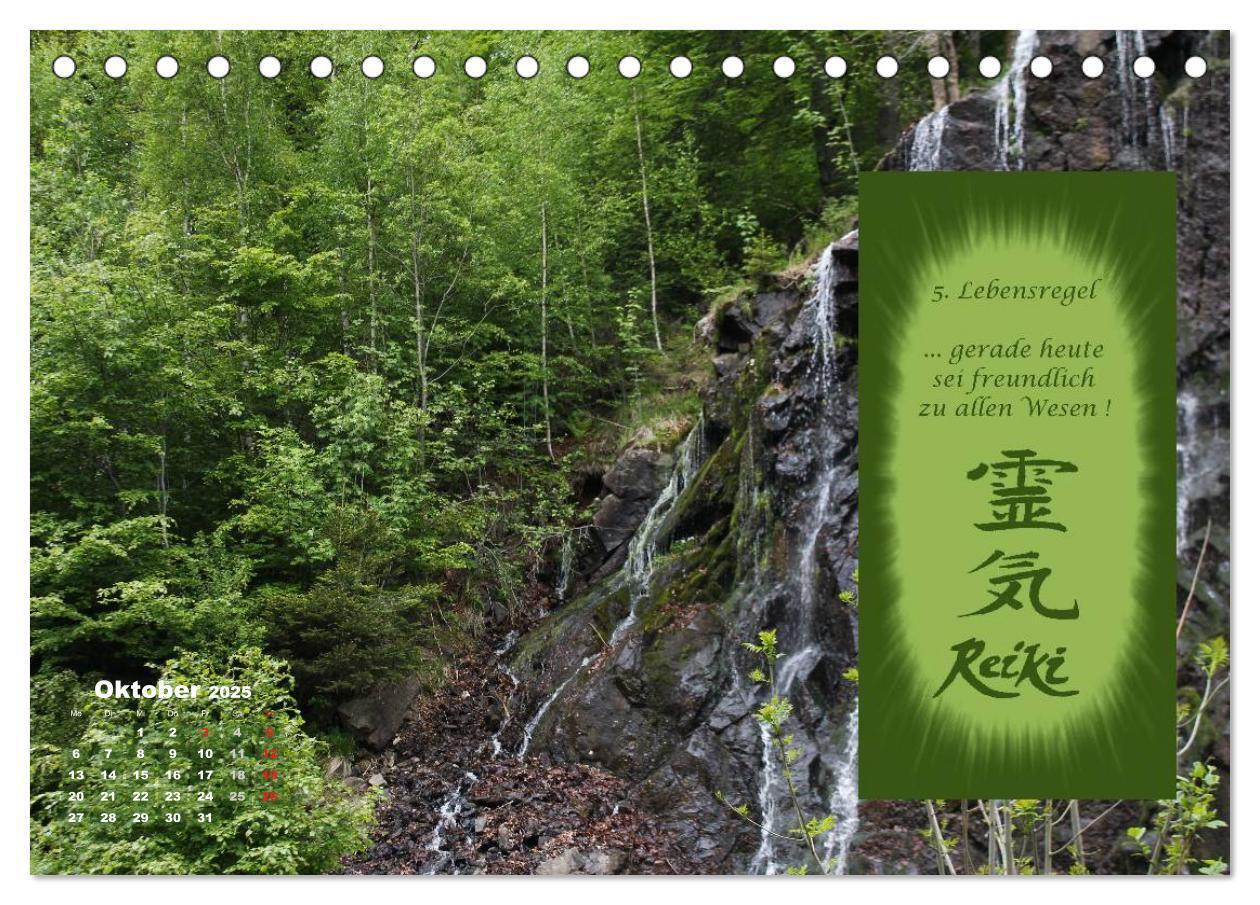 Bild: 9783435601394 | REIKI - Chakrameditation (Tischkalender 2025 DIN A5 quer), CALVENDO...