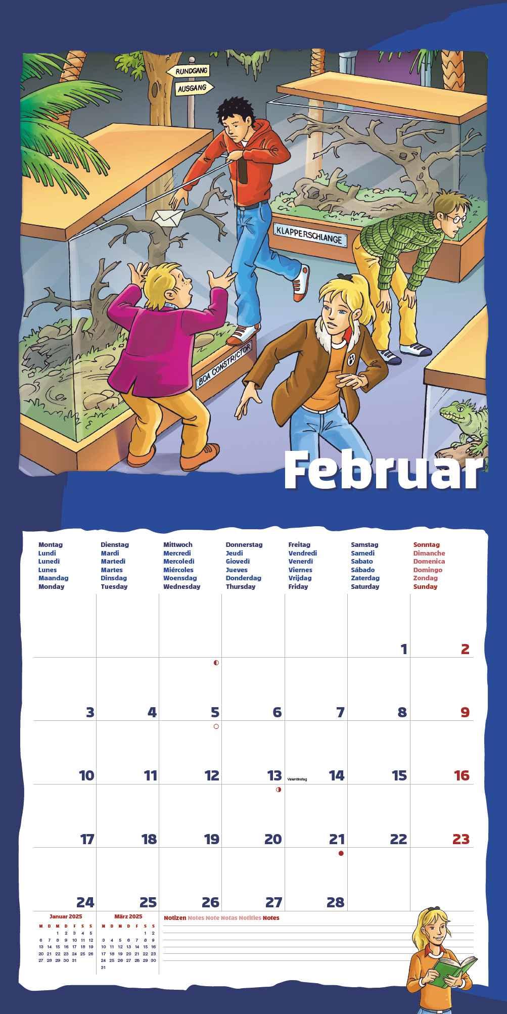 Bild: 4251732344313 | TKKG 2025 - Broschürenkalender 30x30 cm (30x60 geöffnet) - Kalender...