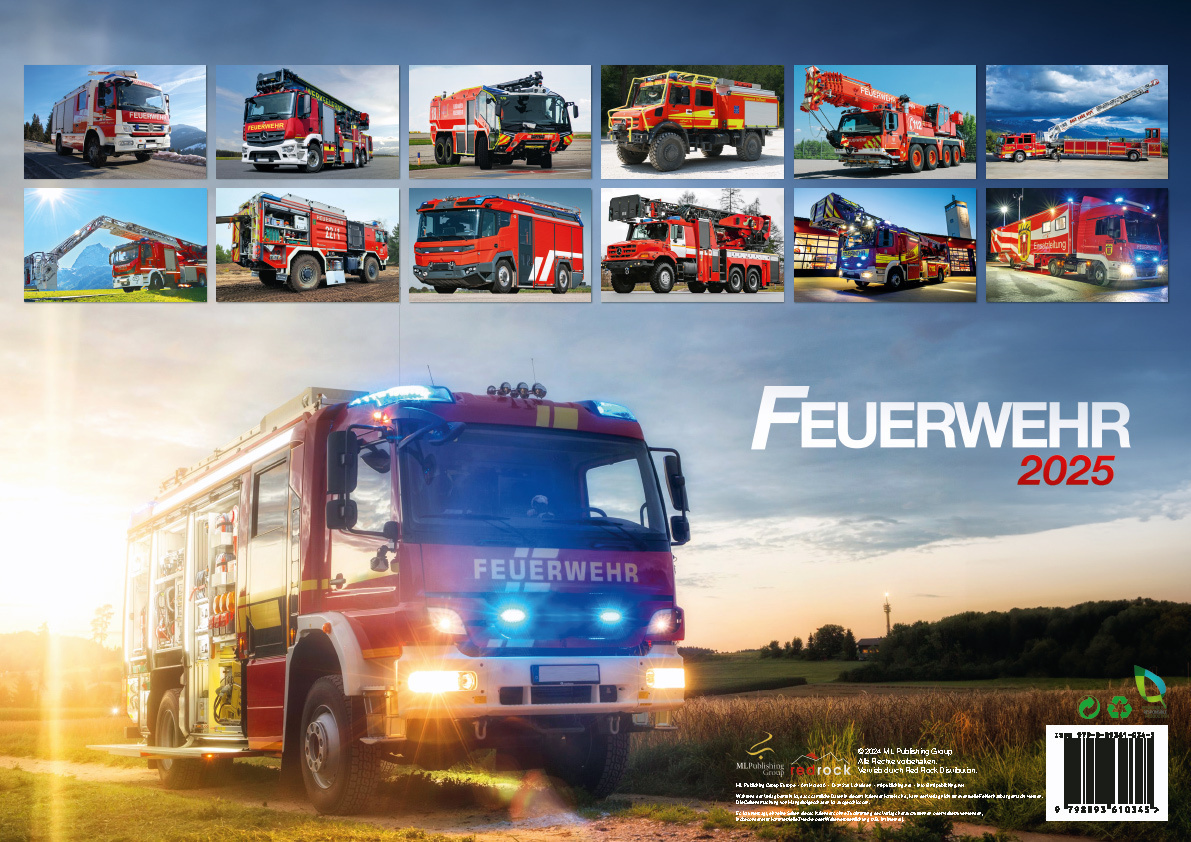 Bild: 9798893610345 | Feuerwehr Kalender 2025 | Retten Löschen Bergen | Kalender | 14 S.