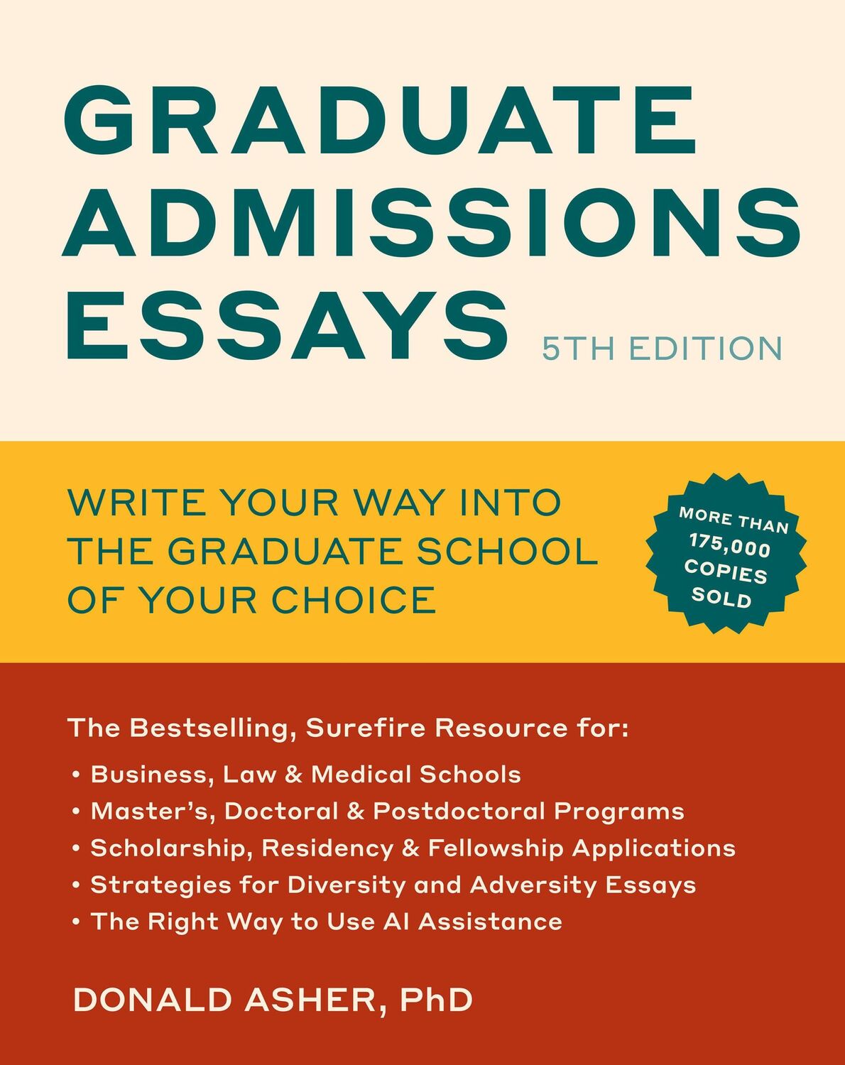 Cover: 9781984863546 | Graduate Admissions Essays, Fifth Edition | Donald Asher | Taschenbuch