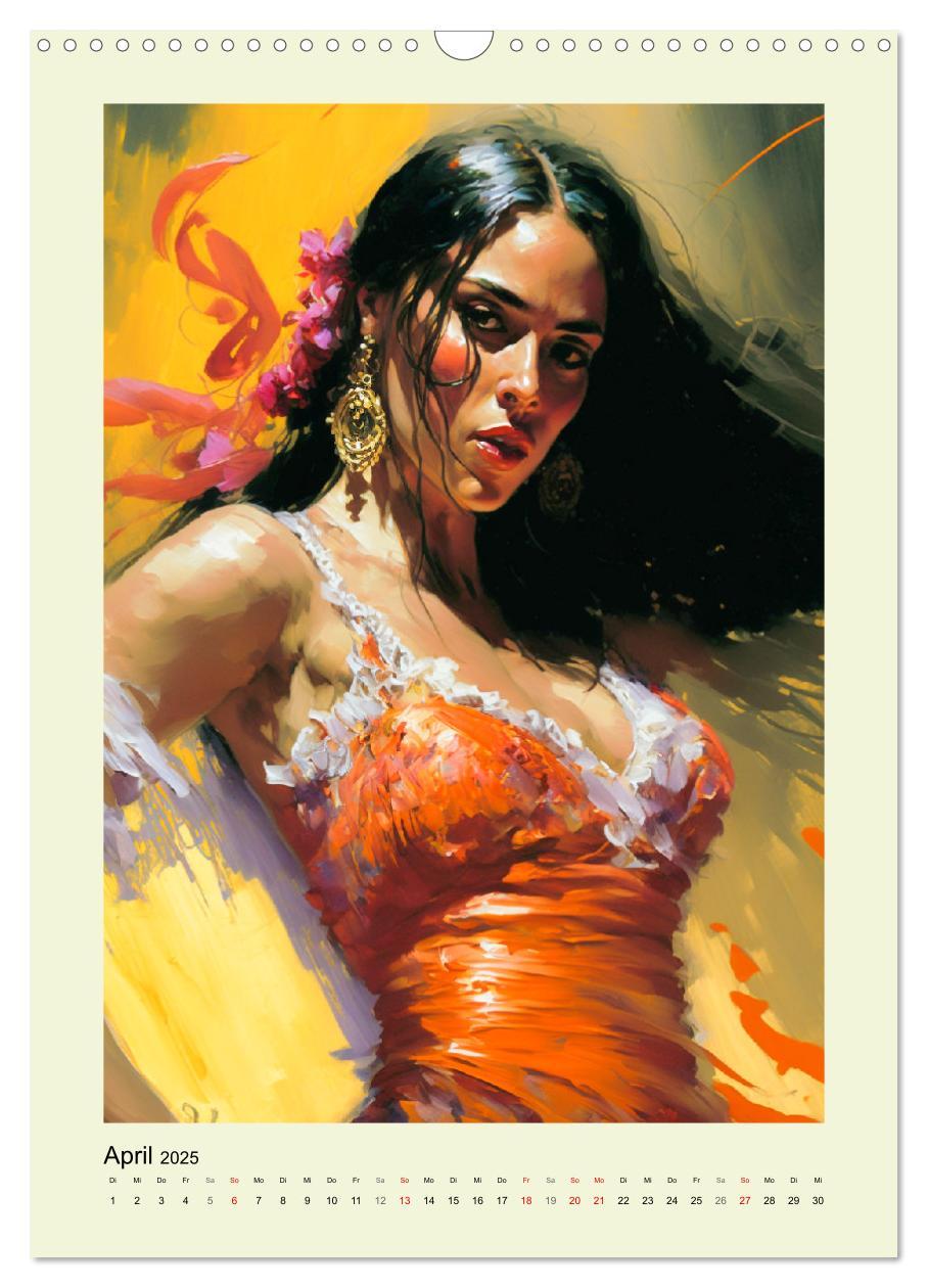 Bild: 9783435872268 | Flamenco. Anmutige Tänzerinnen. Illustrationen (Wandkalender 2025...