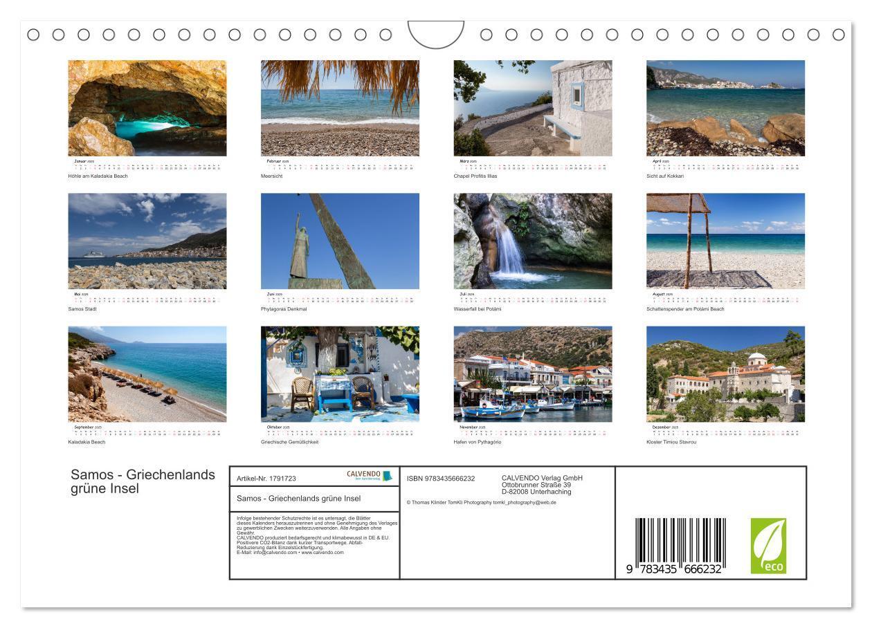 Bild: 9783435666232 | Samos - Griechenlands grüne Insel (Wandkalender 2025 DIN A4 quer),...