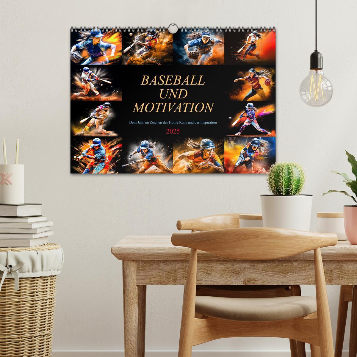 Bild: 9783383862311 | Baseball und Motivation (Wandkalender 2025 DIN A3 quer), CALVENDO...