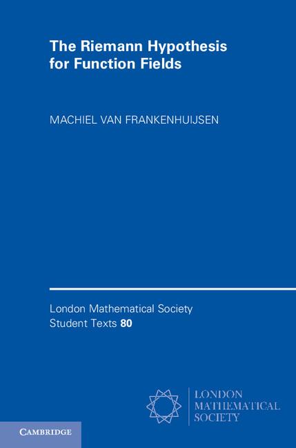 Cover: 9781107685314 | The Riemann Hypothesis for Function Fields | Frankenhuijsen | Buch