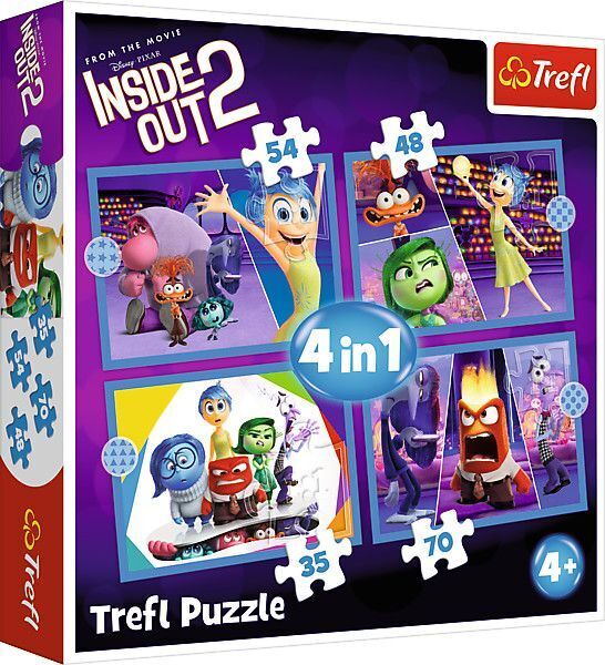 Cover: 5900511346527 | 4 in 1 Puzzle - Inside Out 2 | Spiel | In Kartonage | 34652 | 2024