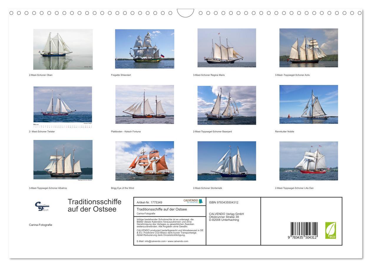 Bild: 9783435504312 | Traditionsschiffe auf der Ostsee (Wandkalender 2025 DIN A3 quer),...