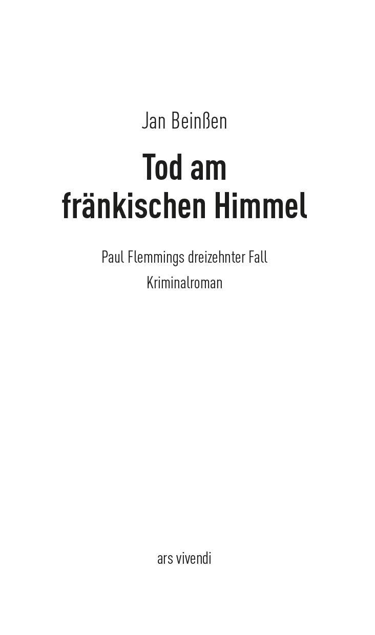 Bild: 9783869139845 | Tod am fränkischen Himmel | Paul Flemmings 13. Fall | Jan Beinßen