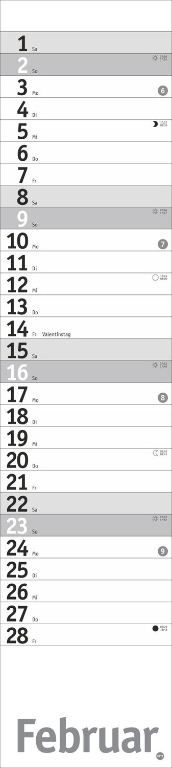 Bild: 9783756406340 | Langplaner, silber 2025 | Heye | Kalender | Bürokalender Heye | 13 S.