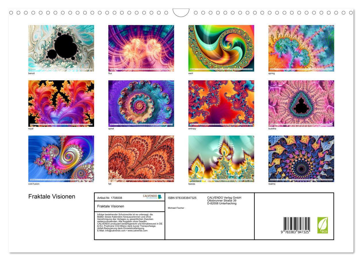 Bild: 9783383847325 | Fraktale Visionen (Wandkalender 2025 DIN A3 quer), CALVENDO...