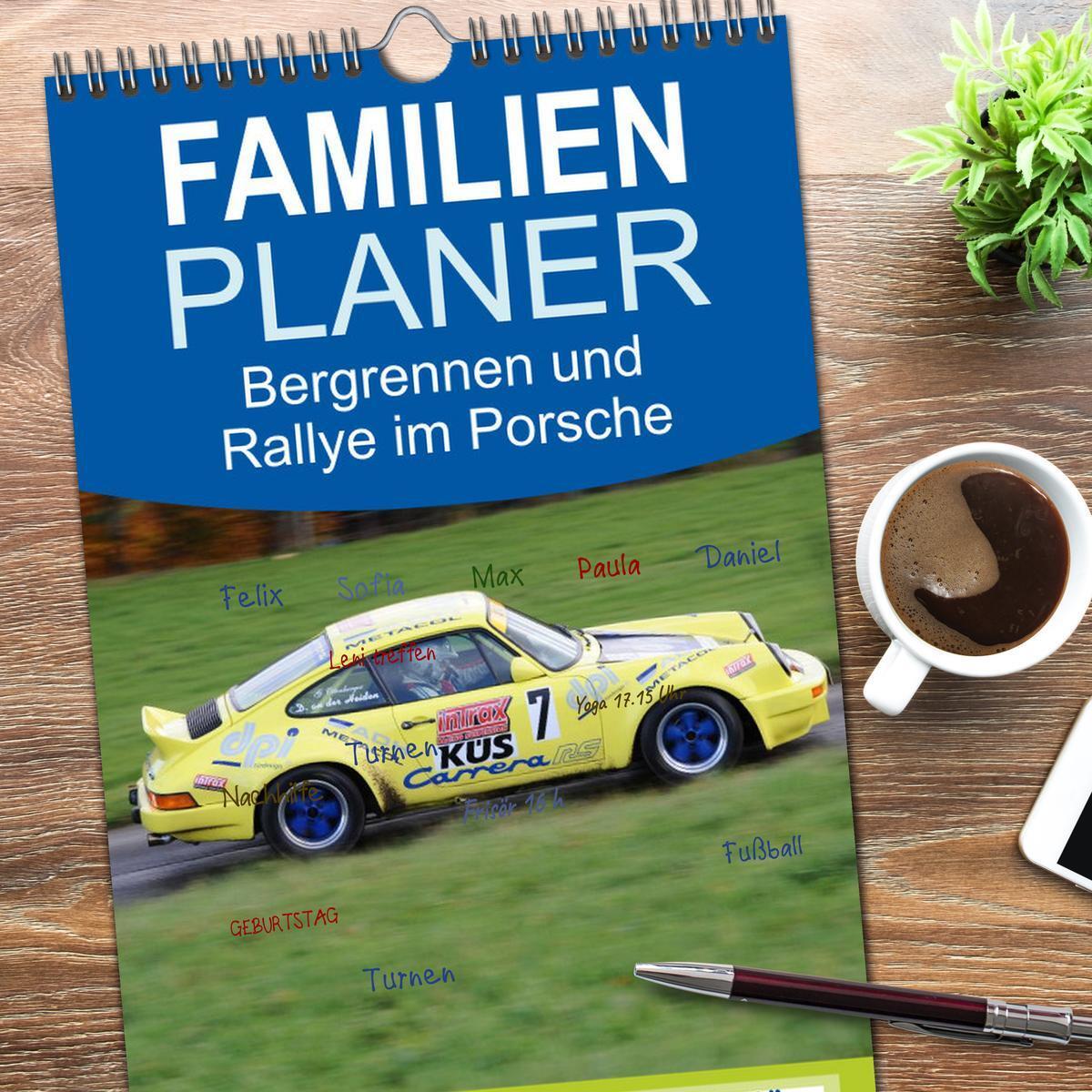 Bild: 9783457104576 | Familienplaner 2025 - Bergrennen und Rallye im Porsche mit 5...