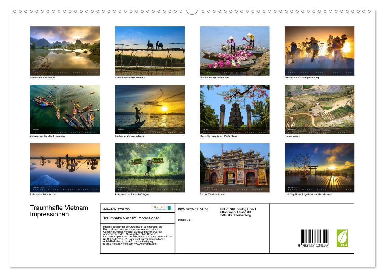 Bild: 9783435104109 | Traumhafte Vietnam Impressionen (Wandkalender 2025 DIN A2 quer),...