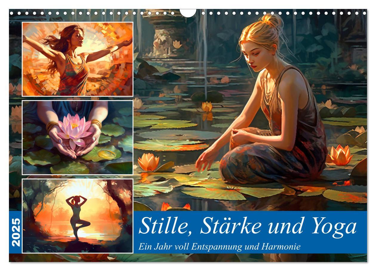 Cover: 9783383904301 | Stille, Stärke und Yoga (Wandkalender 2025 DIN A3 quer), CALVENDO...