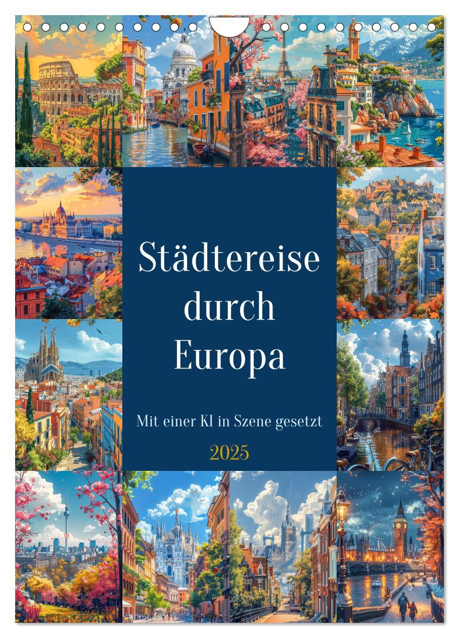 Cover: 9783457133538 | Städtereise durch Europa (Wandkalender 2025 DIN A4 hoch), CALVENDO...