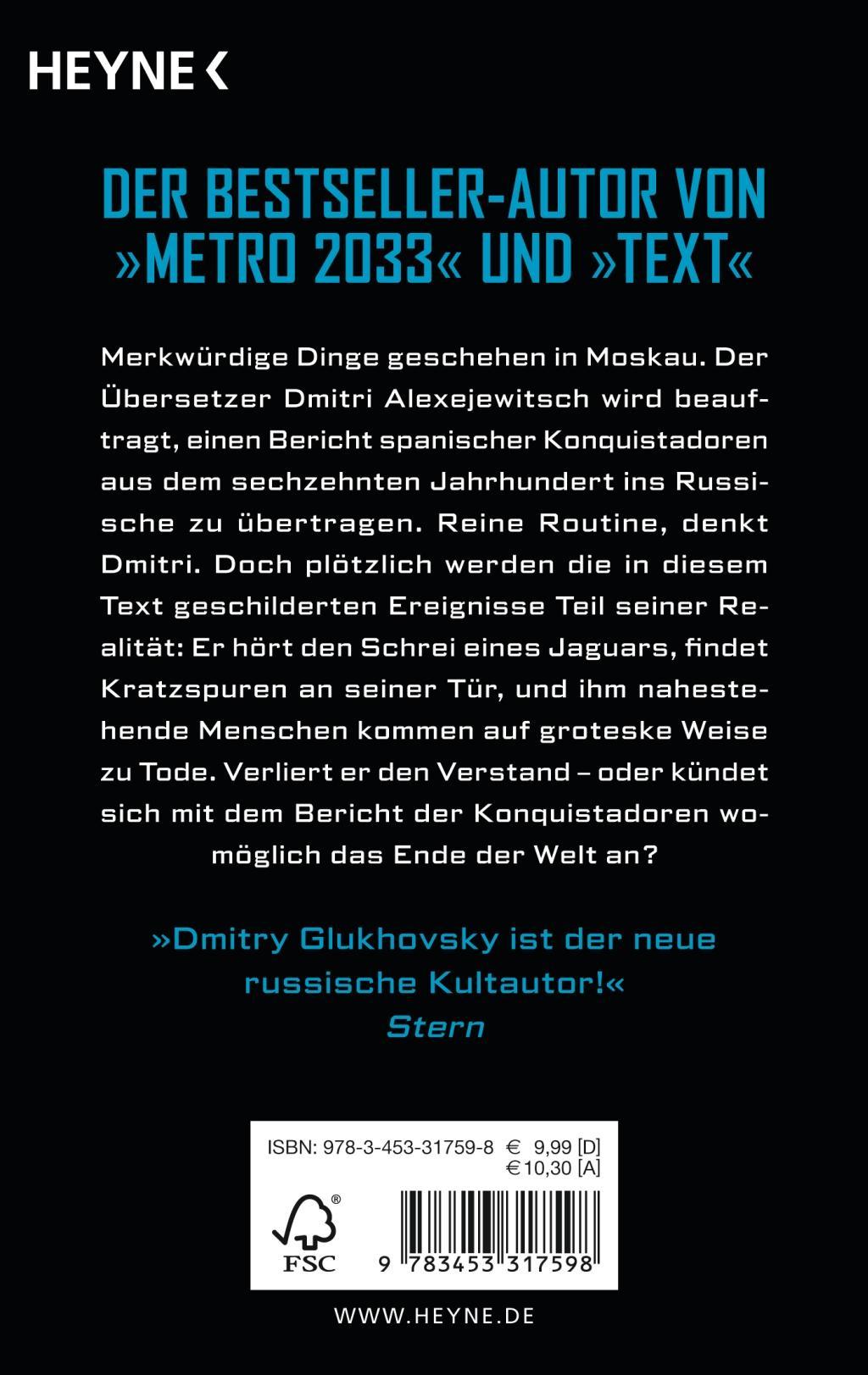 Bild: 9783453317598 | Sumerki | Roman | Dmitry Glukhovsky | Taschenbuch | 512 S. | Deutsch