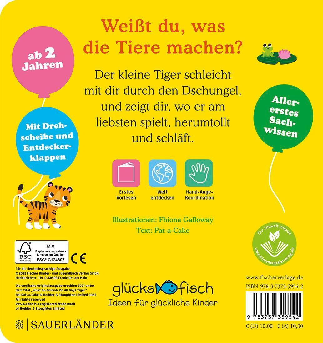 Rückseite: 9783737359542 | Glücksfisch: Weißt du, was die Tiere machen? Kleiner Tiger...